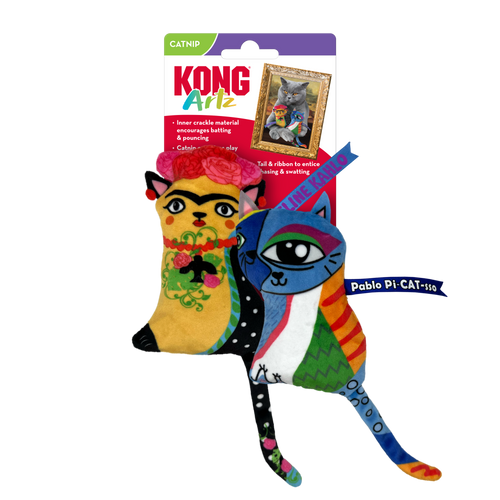 KONG Artz Kahlo / Dali Catnip Cat Toy 2 Pack