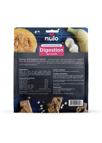 Nulo Digestion Gut Health Functional Granola Bars For Dogs
