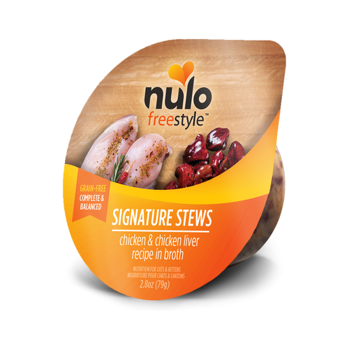 Nulo Freestyle Cat & Kitten Signature Stews Chicken & Chicken Liver Recipe in Broth