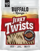 Buffalo Range Natural, Grain Free Jerky Twist Rawhide Chews for Dogs