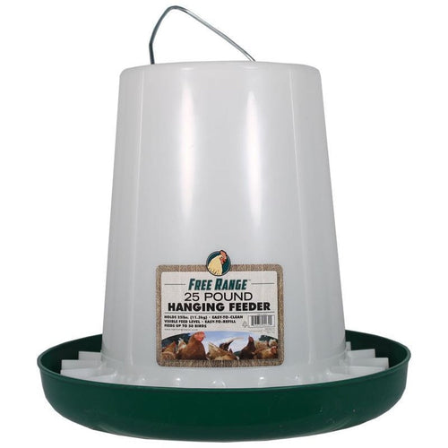 FREE RANGE PLASTIC HANGING POULTRY FEEDER (7 LB)