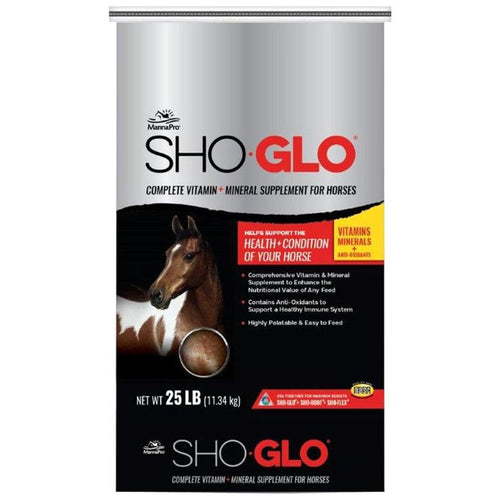 MANNA PRO SHO-GLO VITAMIN AND MINERAL SUPPLEMENT FOR HORSES (25 LB)